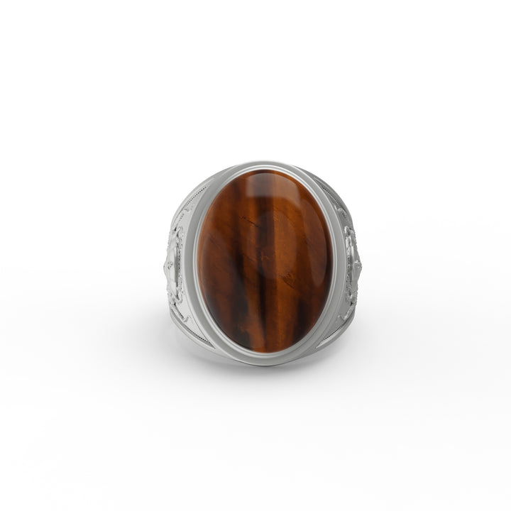 Pirate Octopus Tiger Eye Ring