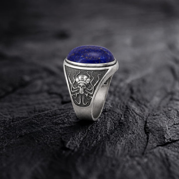 Pirate Octopus Lapis Ring