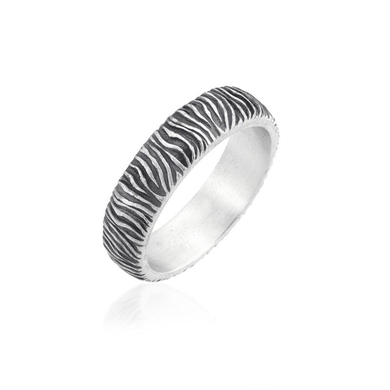 zebra lines band ring side view