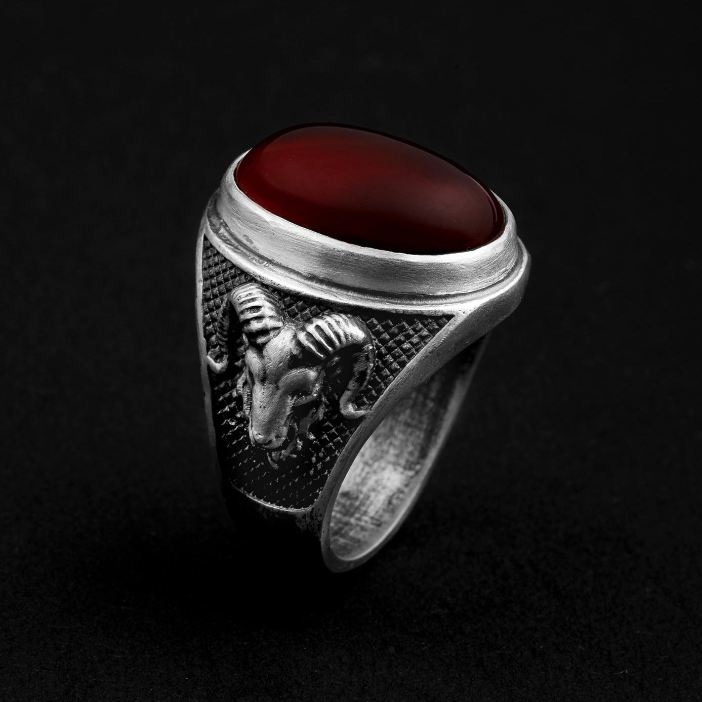 handmade sterling silver Products Aries Carnelian Gemstone Ring