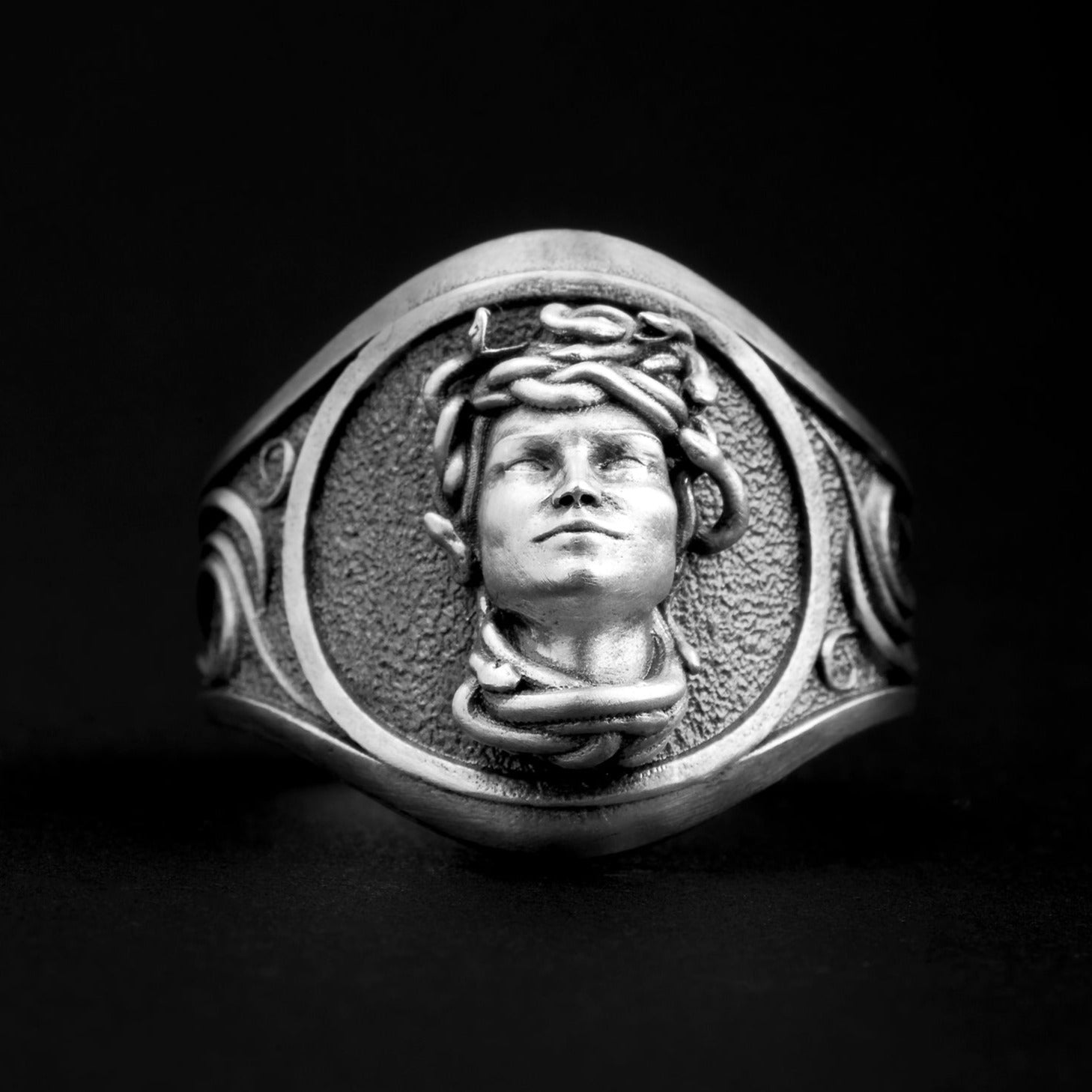handmade sterling silver Charming Medusa Ring