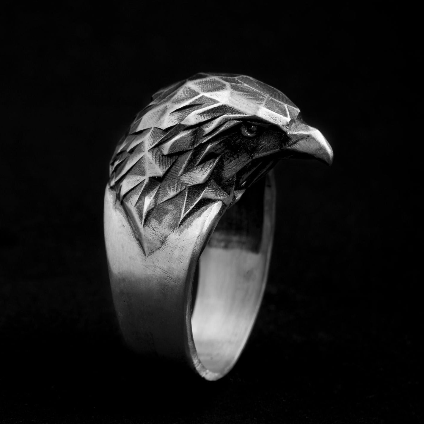 Men's Onyx Eagle Nugget Ring in Sterling Silver - Walmart.com