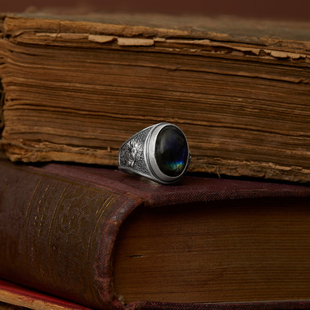 Lion Labradorite Gemstone Ring