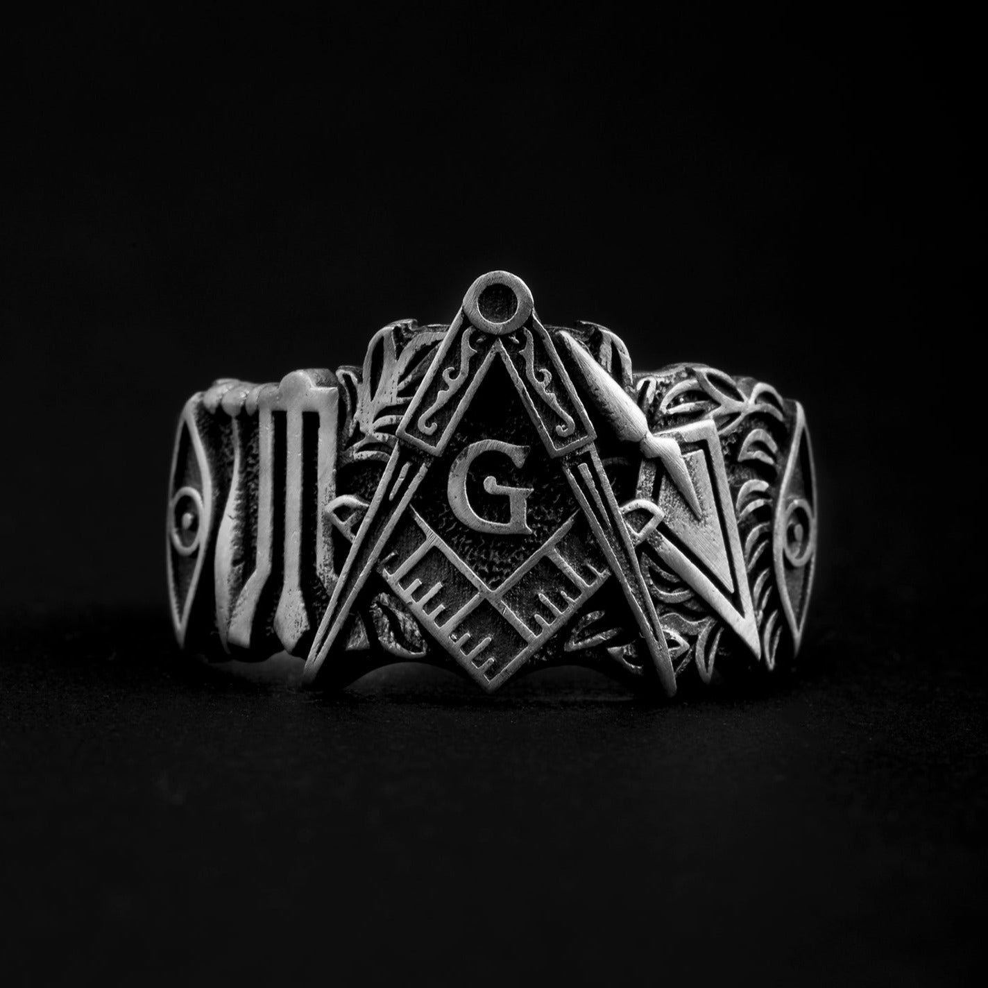 handmade sterling silver Master Mason Ring