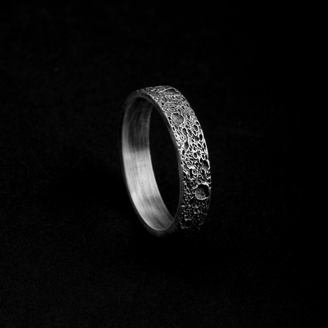 Moon Surface Band Ring