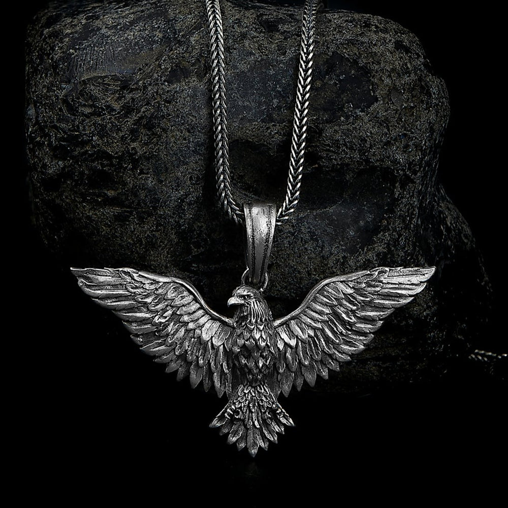 sterling silver Eagle Necklace Pendant