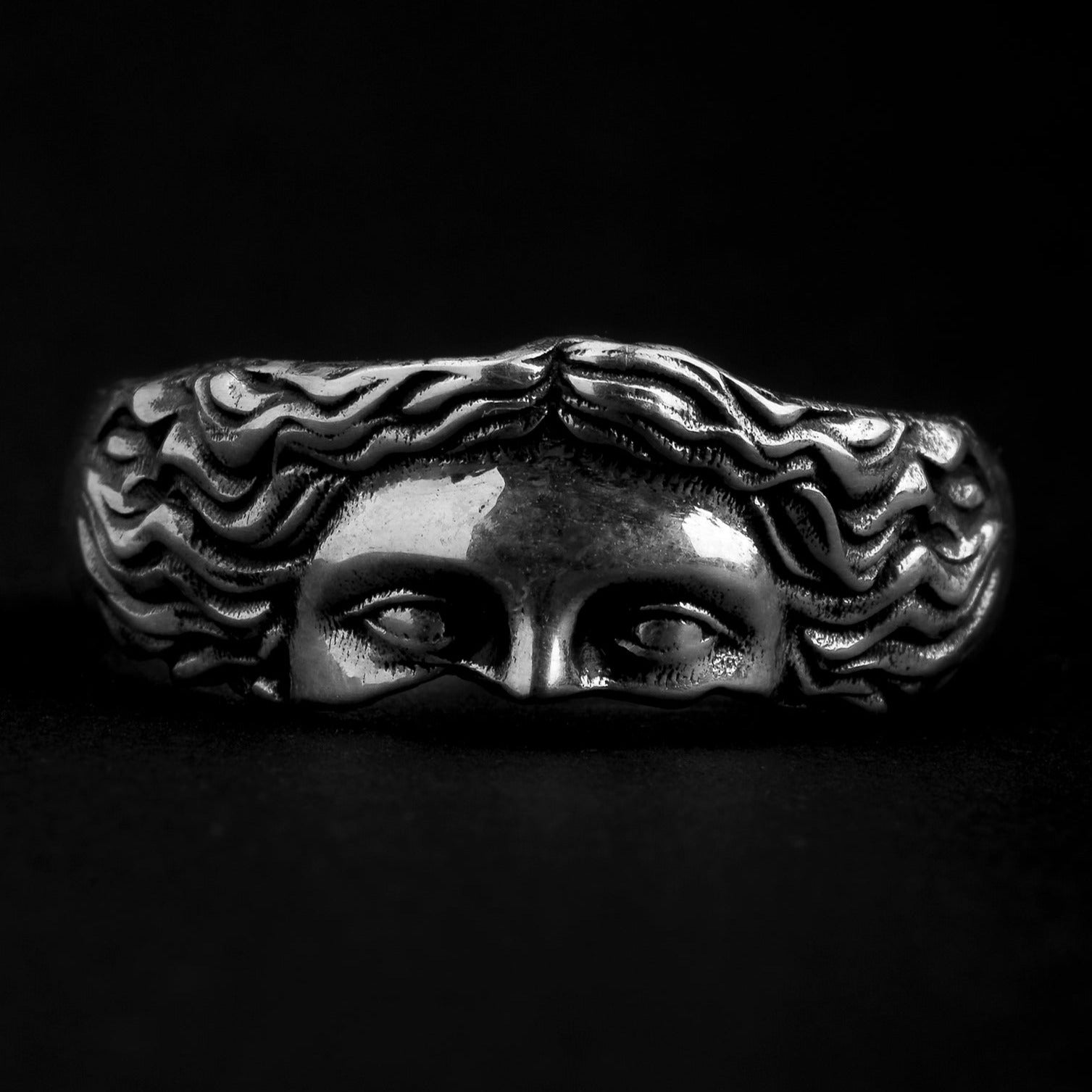 handmade sterling silver Aphrodite Eyes Venus Greek Ring