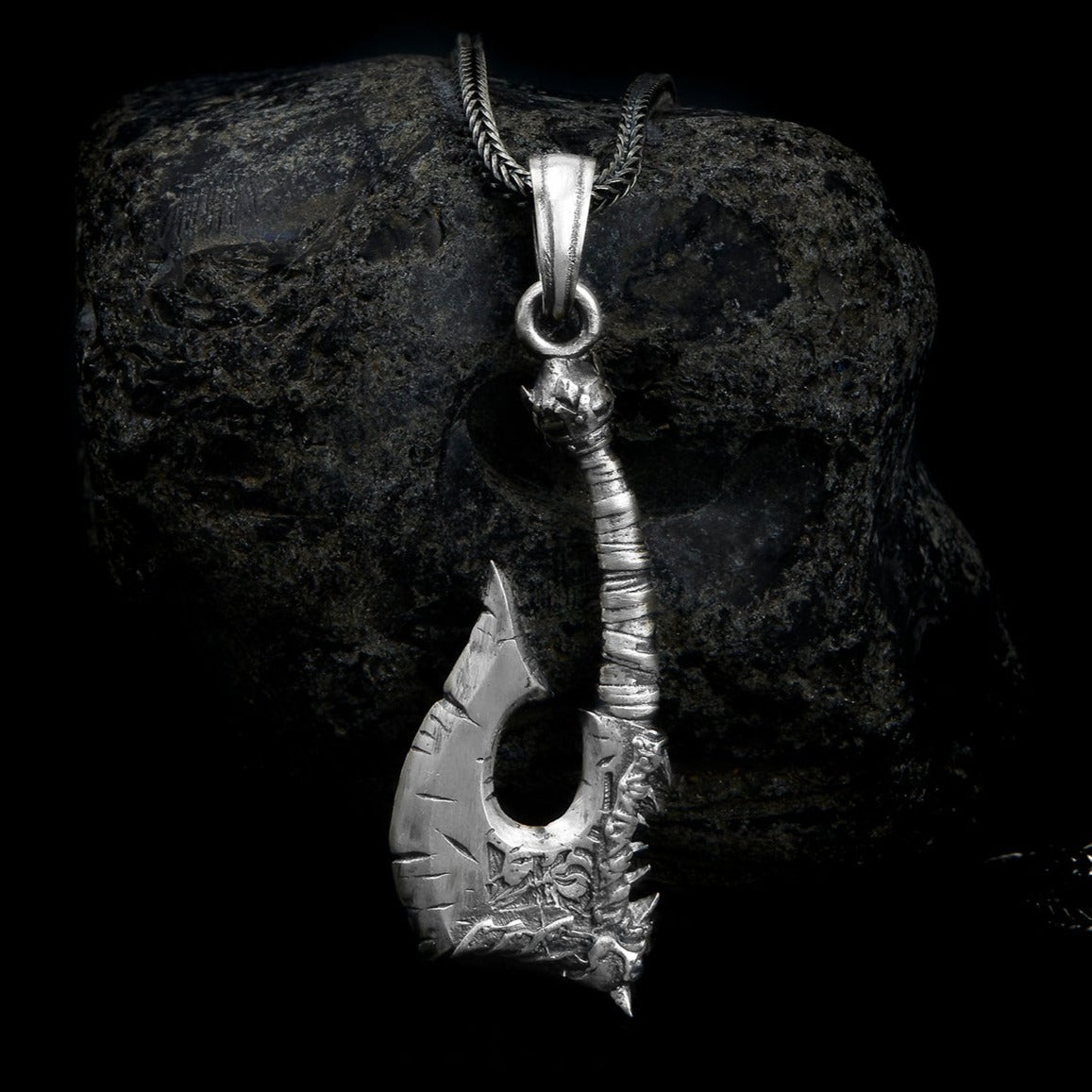 handmade sterling silver Battle Axe Necklace