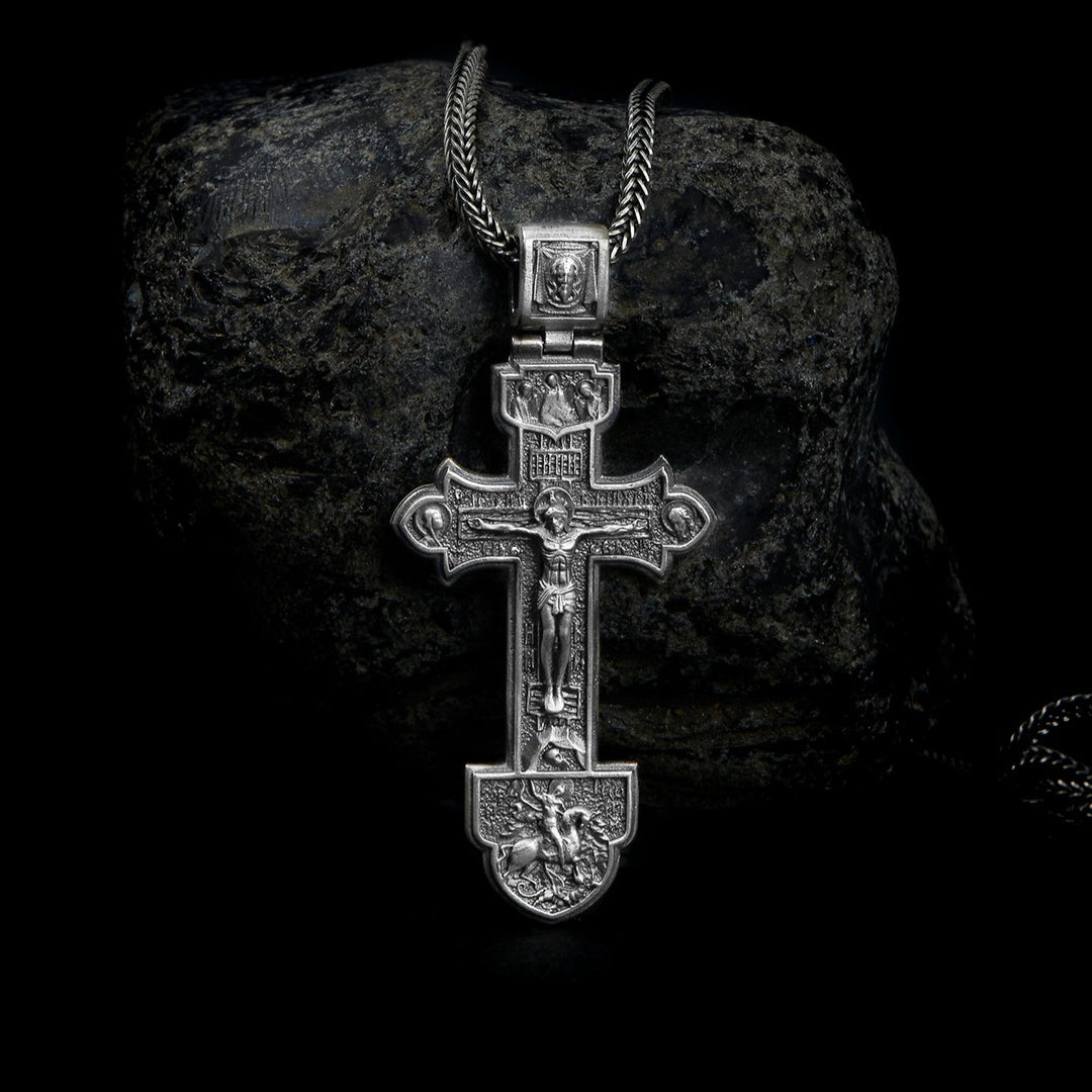 sterling silver Cross Jesus Necklace, faith, crufix, Christianity