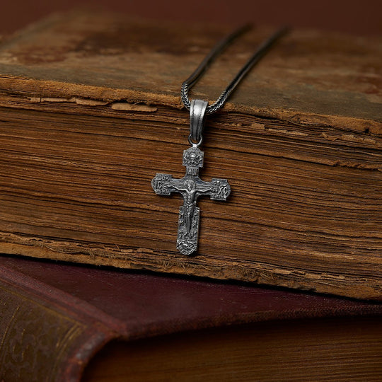 Blessed Silver Orthodox Cross Pendant – The Russian Store