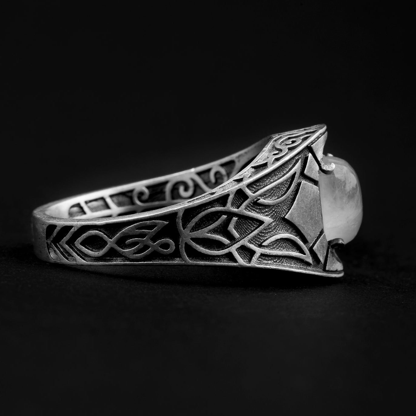 handmade sterling silver Gemstone Men Ring