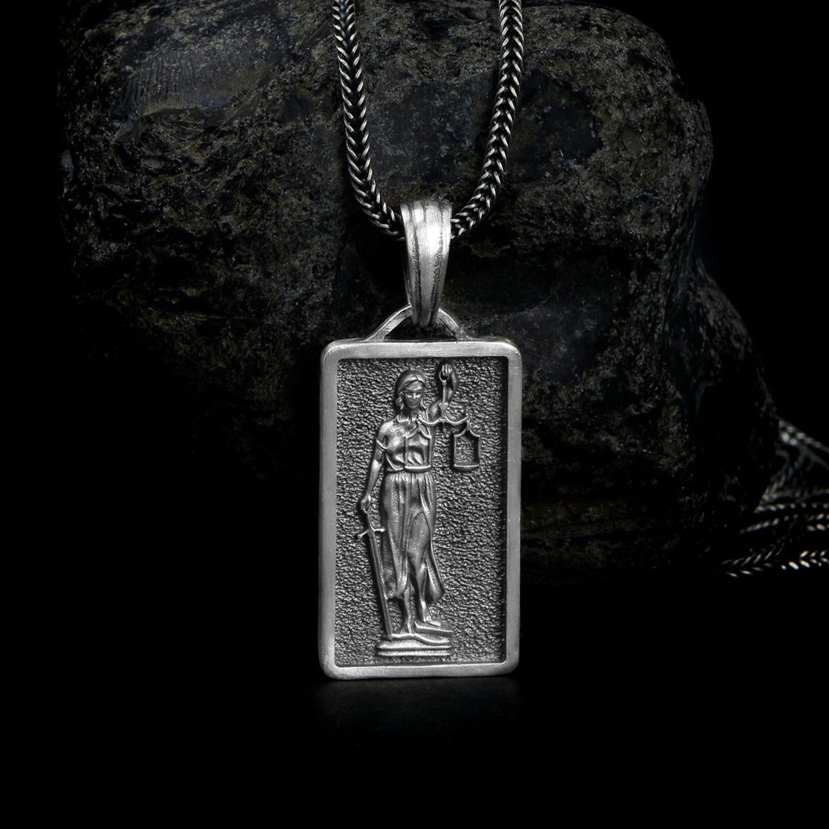 handmade sterling silver Lady Scale Of Justice Necklace