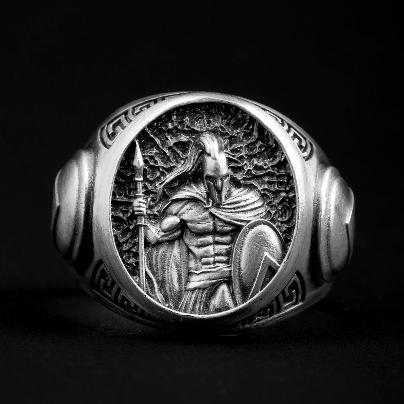 handmade sterling silver Leonidas Spartan Warrior Ring