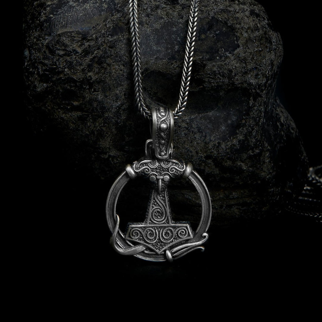 handmade sterling silver Mjolnir The Thor Hammer Necklace