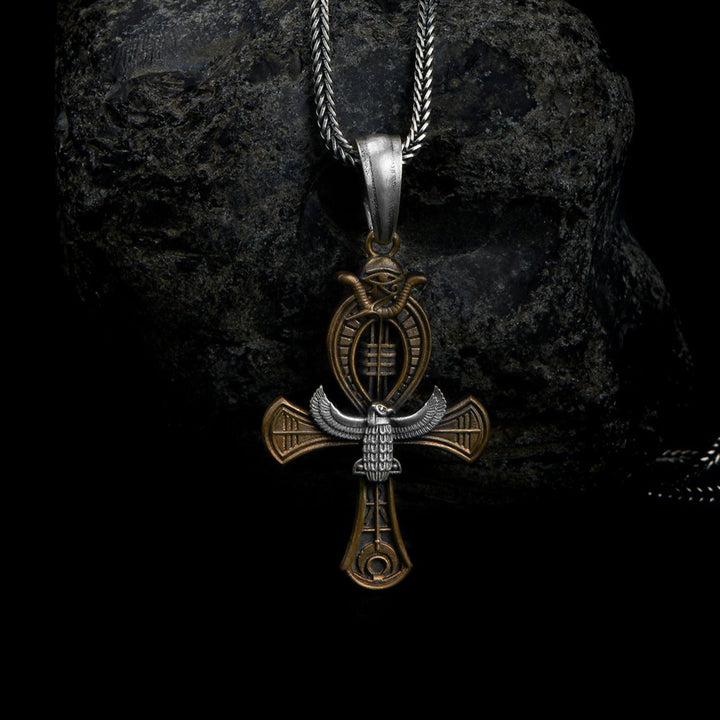 handmade sterling silver Nekhbet And Eye Of Ra Necklace