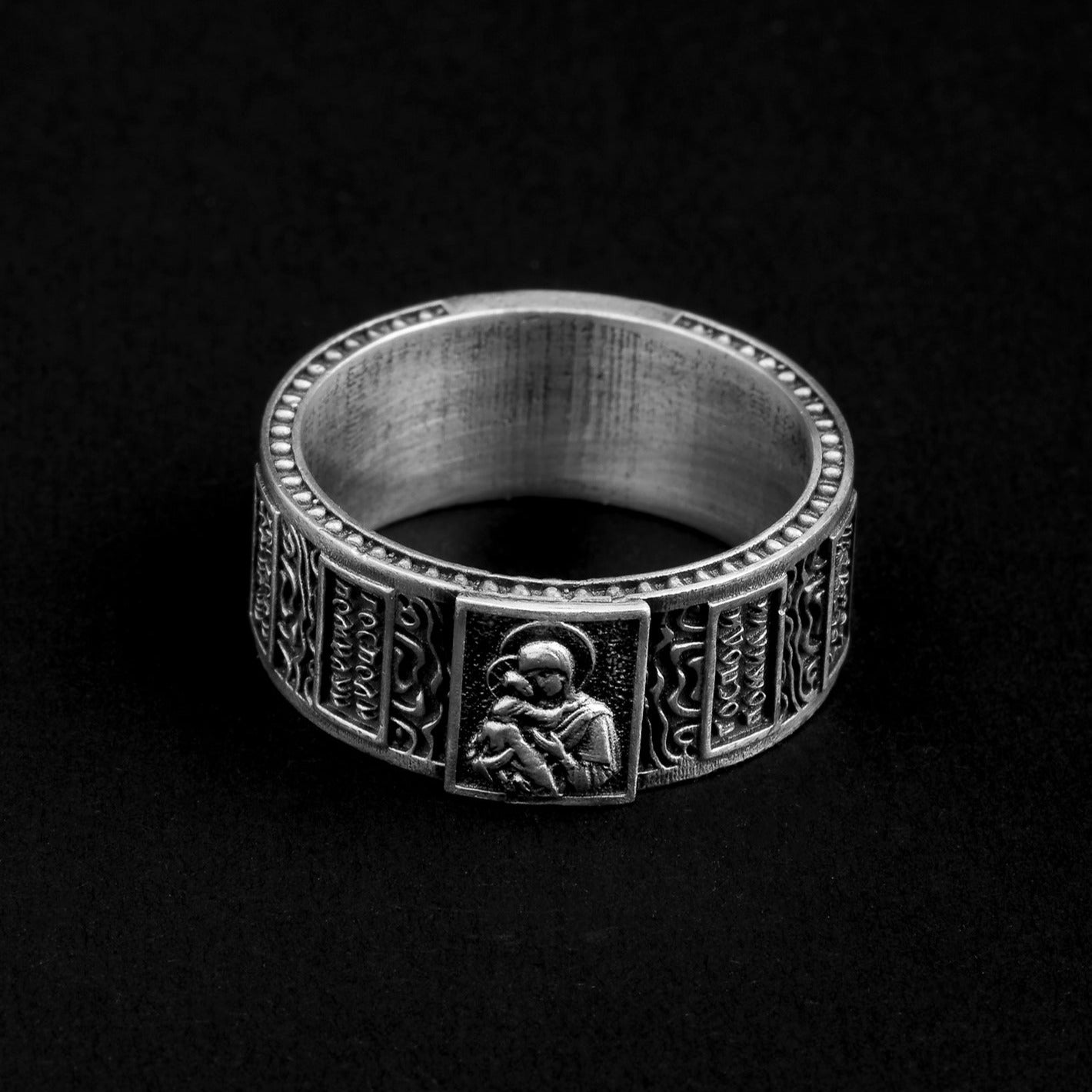 handmade sterling silver Saint Archangel Signet Ring