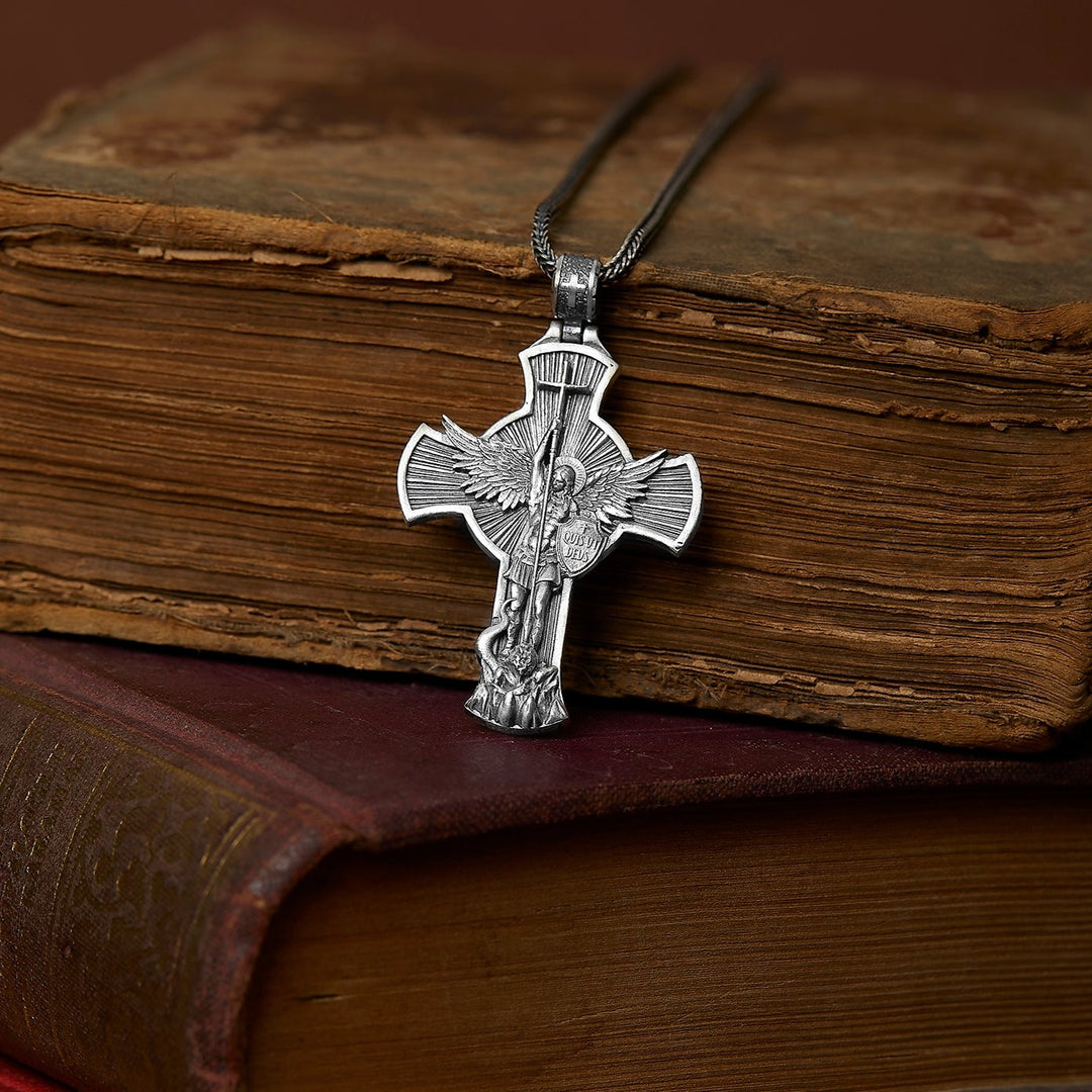 Saint Michael Cross Necklace