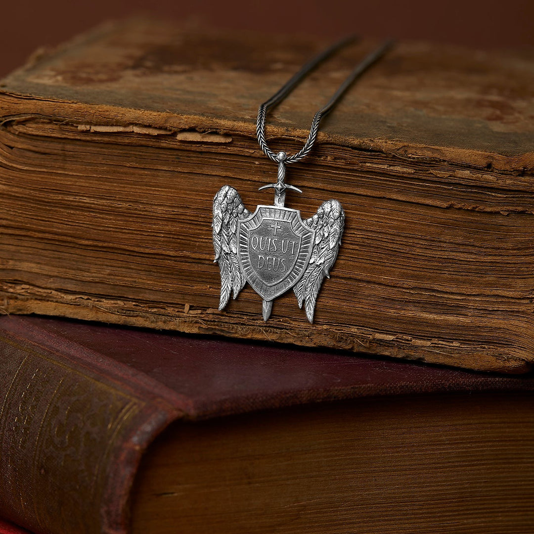 Saint Michael Shield Necklace