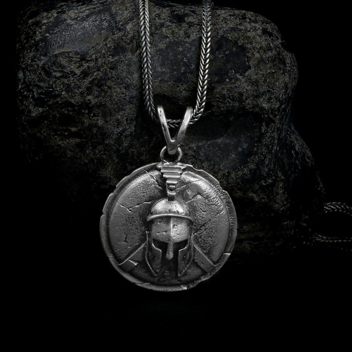 handmade sterling silver Spartan Helmet Necklace