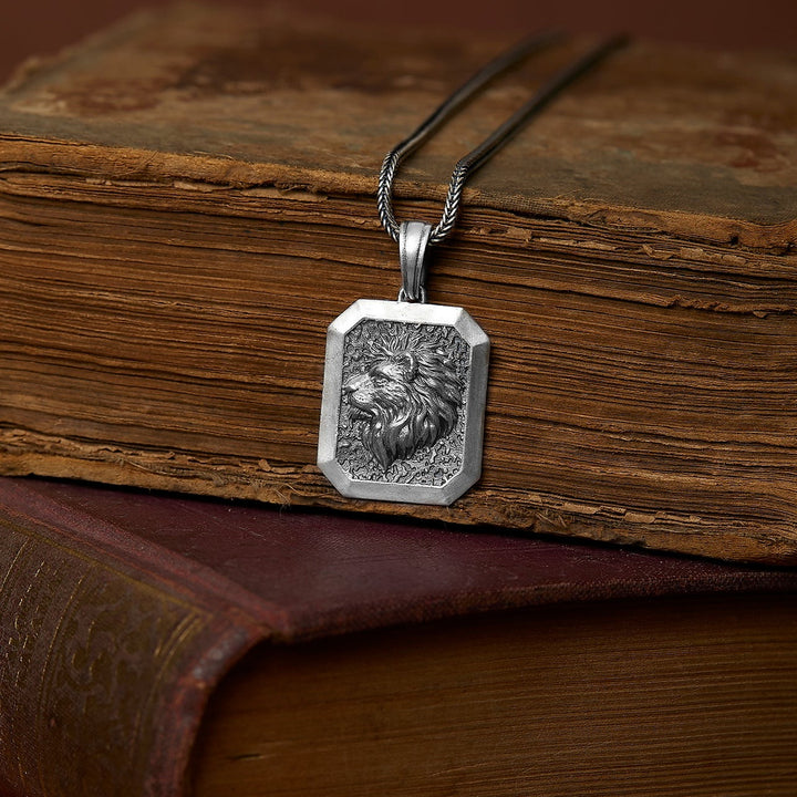 Square Lion Head Necklace