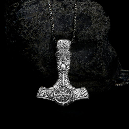 Viking Jewelry Stainless Steel Thor's Hammer Mjolnir Pendant Necklace -  AliExpress