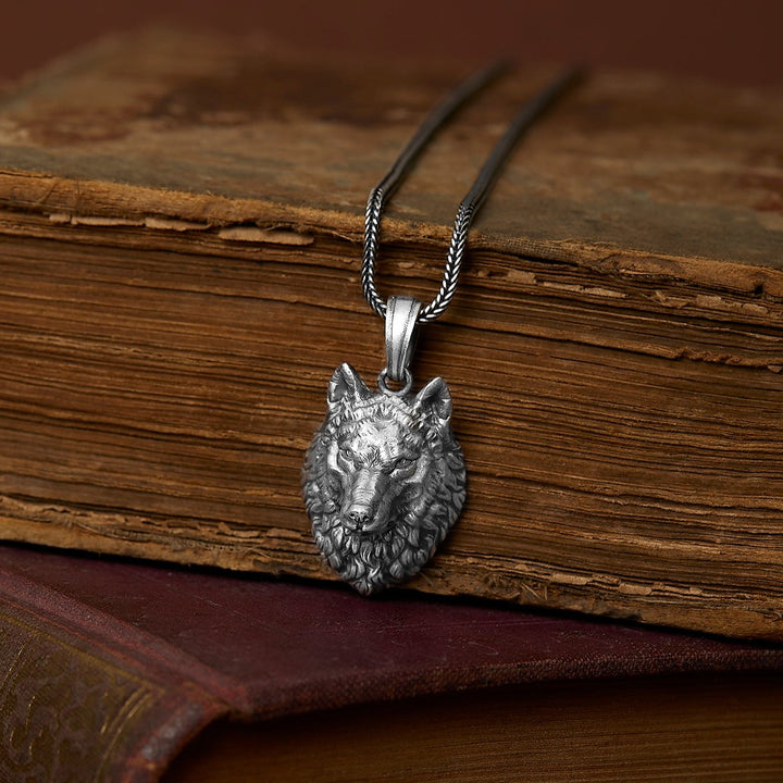 Wild Wolf Head Necklace