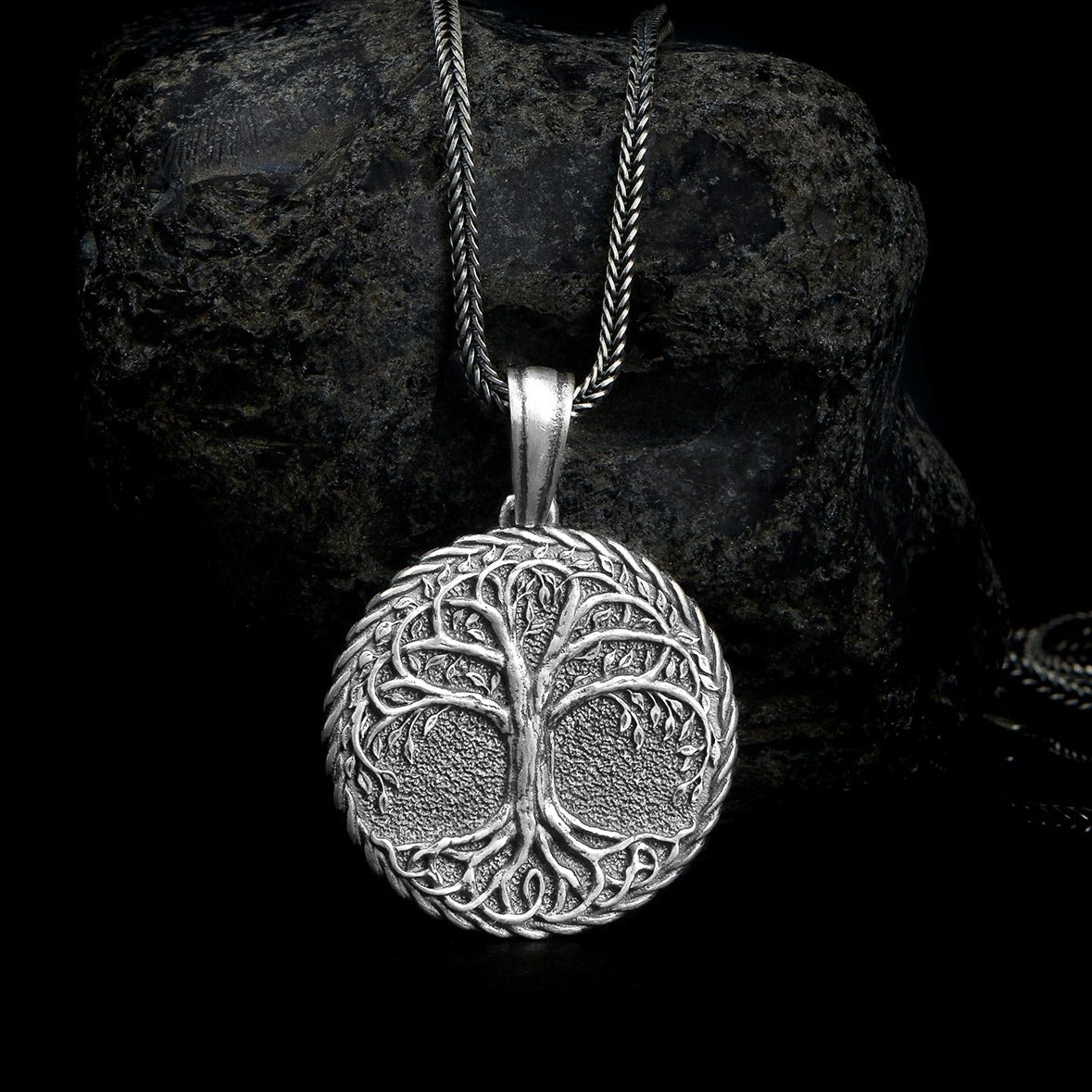 handmade sterling silver Yggdrasill Source Of Life Necklace