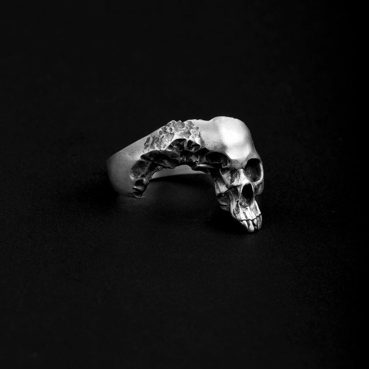 Wounded Skull Head Ring